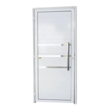 Imagem de Porta Lambril Com Friso Com Puxador Super 25 210cm X 100cm Brimak Branco