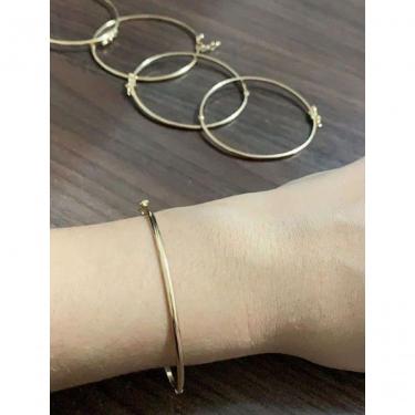 Imagem de Bracelete Liso Em Banho De Ouro F. 13.6