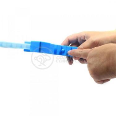 Imagem de Brinquedo Espada Pixel Minecraft 58cm Diamante à Pilha Azul