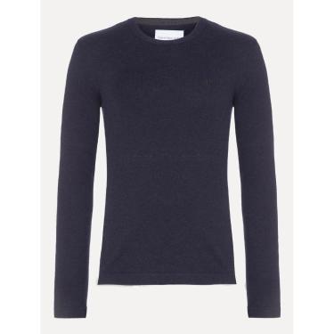 Imagem de Suéter Calvin Klein Jeans Masculino Tricot Gola Careca com Logo Marinho-Masculino
