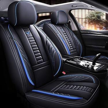 Imagem de Niscarda Capas de assento de carro para Kia K5 2021-2025, cobertura total, capas de assento personalizadas, couro premium, impermeável, resistente a manchas, fácil de instalar (conjunto completo