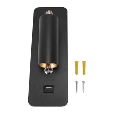 Imagem de Lâmpada de parede LED Wall montado luz de leitura com porta USB Rotatable Hardwired 4000K luz neutra para quarto sala de ferro forjado