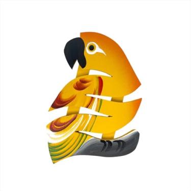 Imagem de Descanso De Panela Artesanal Arara Aparador Para Mesa - Atelie Center (Amarela)