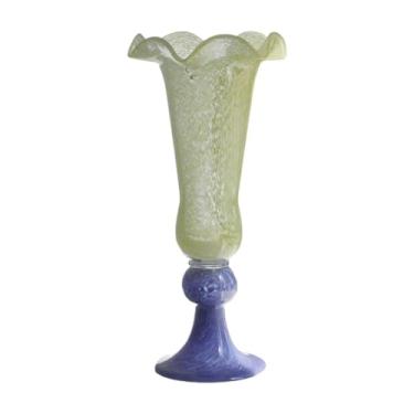 Imagem de Ioensy Vaso de vidro, escultura, artesanato, estátua antiga, ornamento de mesa, vaso de flores para jardim, escritório interno, corredor, quarto, Amarelo