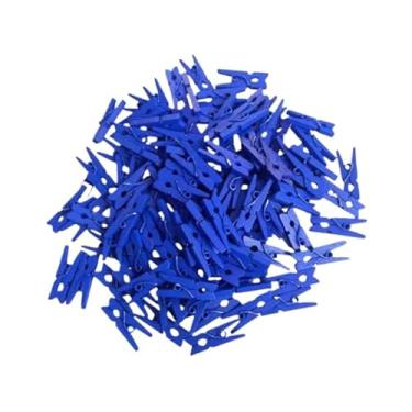 Imagem de Mini pregador Mini prendedor De Madeira 2,5cm pacote Varal De Foto Mural Memory(AZUL ESCURO,200)