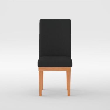 Imagem de Cadeira Para Mesa De Jantar Estofada Reforçada preta