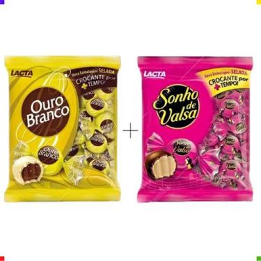 Imagem de Pacote Bombom Sonho De Valsa + Ouro Branco 1Kg - Lacta