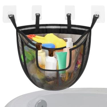 Imagem de Organizador De Brinquedos Para Banho | Área De Armazenamento Para Banheira Com Liberação Rápida E Bolso Grande - Cesto Em Rede Para Quarto De Bebé Casa De Banho Cozinha Sala Armário Piscina Dormitório