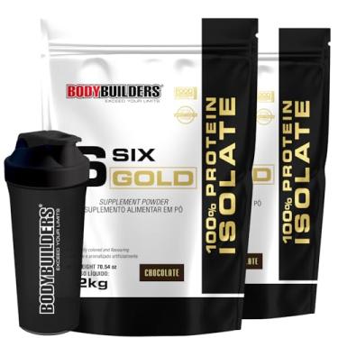 Imagem de Kit 2x Whey Isolado Six Gold Chocolate 2kg + Coqueteleira - Bodybuilders