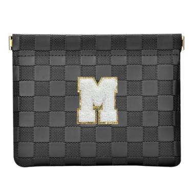 Imagem de HIGH FIT Bolsa de cosméticos de couro para bolsa, bolsa de maquiagem inicial organizador de acessórios cosméticos para batom, Preto, M