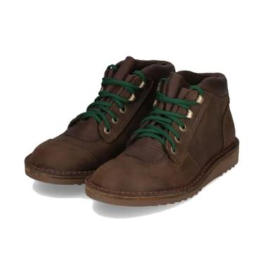 Imagem de JIM GREEN Bota masculina African Ranger com cadarço resistente à água de couro de flor integral para trabalho ou caminhada, Houston Brown, 38