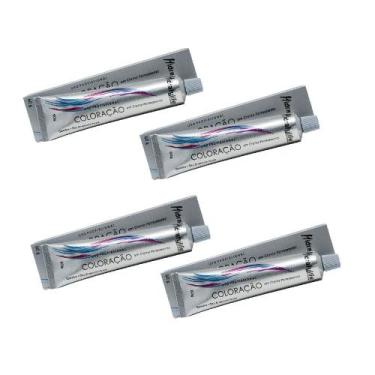 Imagem de Kit 04 Tinta Coloração Preto Azulado Nº 1.0 Mairibel 60g