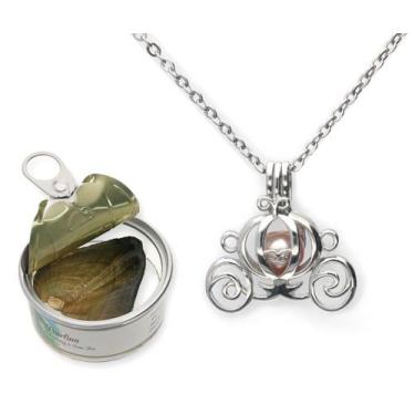 Imagem de Conjunto de colar Pearlina Princess Carriage Cultured Pearl Oyster, ga