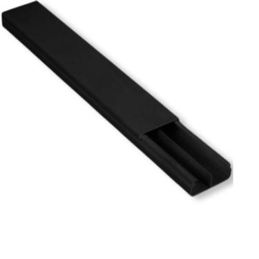 Imagem de Canaleta Preta 2 Divisórias Cabos Fios Fita Dupla Face 2M - Ilumi