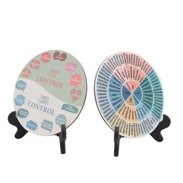 Imagem de Generic Roda de Sentimentos Calmos de Madeira, Robusto e Confiável Decoração de Roda de Multifuncional 2pcs Base Plástica para Quarto da Sala do Quarto (1)