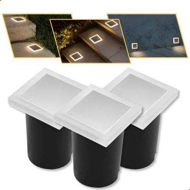 Imagem de Kit 3 Spot Embutido De Chão Balizador Quadrado Led 1w 3000k - VLED