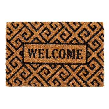 Imagem de Capacho Fibra De Coco Sergipe 03 Bege-preto 0,30x0,45m