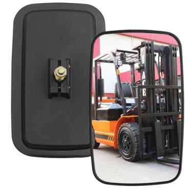 Imagem de Espelhos de empilhadeira universais de 23 x 14 cm - Espelho de vidro ajustável para caminhão, trator, espelho retrovisor de carrinho de golfe, barco ou reboque, revestimento endurecido