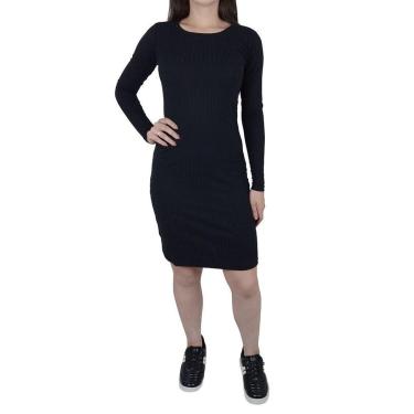 Imagem de Vestido Feminino LZT Canelado ML Preta - 7057-Feminino