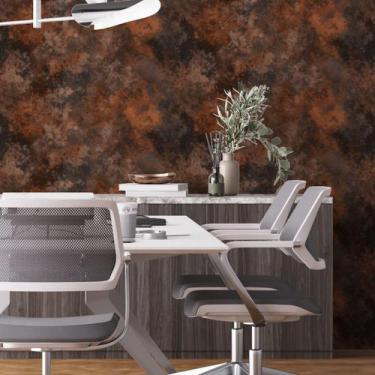 Imagem de Papel De Parede Industrial Aço Ferrugem Vermelho Vinil 3m - DELIQUADRO