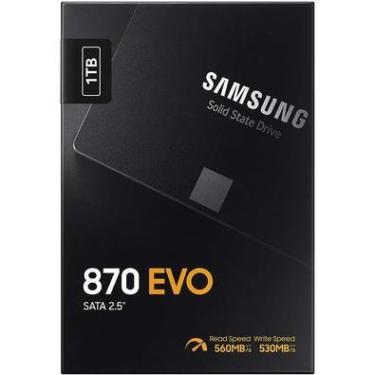 Imagem de SSD Samsung 870 Evo 2.5, 1TB, SATA 3, Leitura: 560 MBs e Gravação: 530 MBs  - Mz-77e1t0b/am
