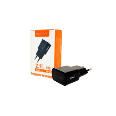Imagem de Carregador De Tomada Plug Adaptador Fonte Usb 5v 3a Bivolt Preto