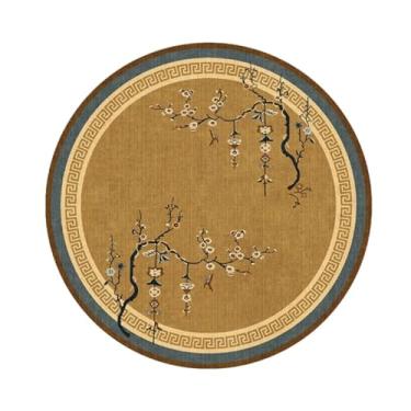 Imagem de Tapete de estudo redondo e espesso, leve, luxuoso, para sala de estar, decoração de quarto, retrô (200x200 cm/A)