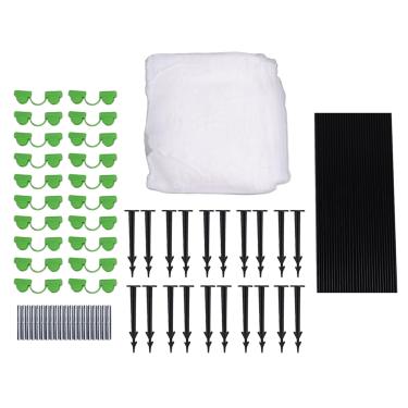 Imagem de Kit de aros de estufa de cffuvros, aros de jardim de fibra de vidro pesado para canteiros elevados, inclui estacas de suporte ao túnel de cultivo para tampas de linha DIY,
