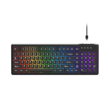 Imagem de Ajazz AF98 Wired Office Keyboard, Ergonomic, RGB Lighting, Multimedia Function Keys, Adjustable Stand, Suitable for Windows Vista/XP/7/8/10/11 Mac, Andord.