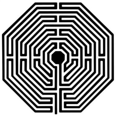Imagem de Placa Gráfico Labirinto De Amiens Radiestesia Radiônica Harmonia Energias Positivas Proteção Energética Meditação Bem Estar