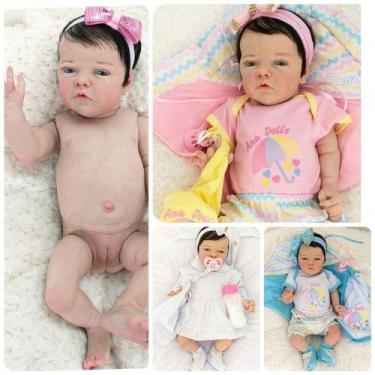 Imagem de Bebe  Reborn Bonecas Atticus Menina Silicone Banho Real - Ana dolls