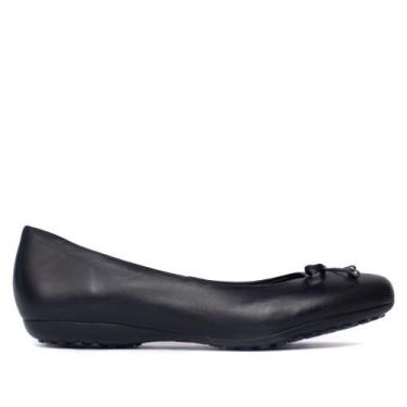 Imagem de Sapatilha Feminina Bottero Couro Laço Microfuros Preto, Preto, 35