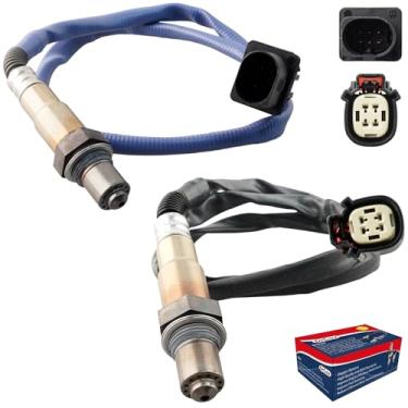 Imagem de DrCax 2 peças 234-5068 234-4575 sensor de oxigênio O2 upstream downstream conjunto proporção de combustível de ar aquecido compatível com Ford Focus 2012-2018 FUSION 2013-2014 1.6L 2.0L L4 substitui
