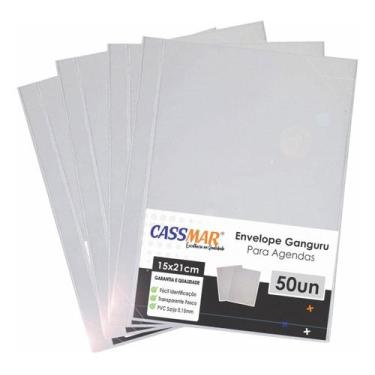 Imagem de Envelope canguru cristal para agenda 15cmx21cm Cassmar 50 un