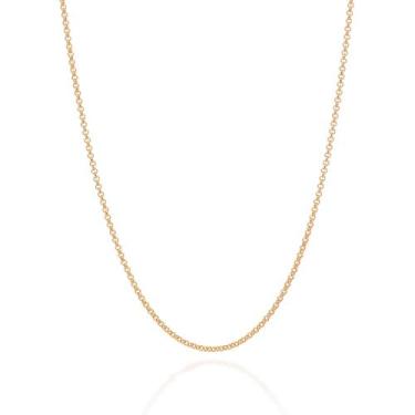 Imagem de Gargantilha Masculina Elo Português Banhada a Ouro 18k 532522 - Romman