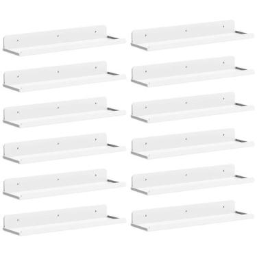 Imagem de Prateleiras flutuantes Lifewit, pacote com 12, acrílico branco, 38,1 c