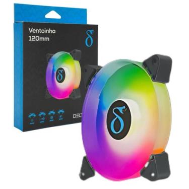 Imagem de Ventoinha 120mm RGB silenciosa Gabinete Gamer Alto Fluxo de Ar Led Col