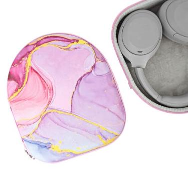 Imagem de Kingshion Capa rígida para fone de ouvido compatível com Sony WH-1000XM5, WH-1000XM4, WH-1000XM3, WH-1000XM2 Bolsa de transporte de viagem para WH-CH710N, WH-CH700N, WH-XB900N, WH-XB910N (rosa)