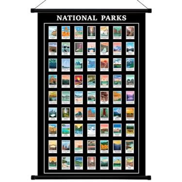 Imagem de Geyee National Parks Vintage Poster Decoração de parede Patos selvagens Caça Conhecimento Arte Impressão de Imagem Decoração de Parede para Casa Cozinha Escritório Sala de Aula Sala de Estar Quarto