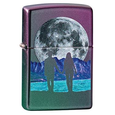 Imagem de Zippo Isqueiro de bolso iridescente Moon Couple Design