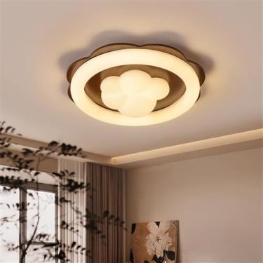 Imagem de Nórdico Moderno Quarto Lâmpada De Teto LED Moda Simplicidade Arte Sala De Estar Estudo De Restaurante Quarto Infantil Corredor Varanda Luz (3867A D55CM)