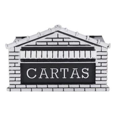 Imagem de Caixa De Correio Aluminio Prata Decorarte Com Cadeado - Decor Arte