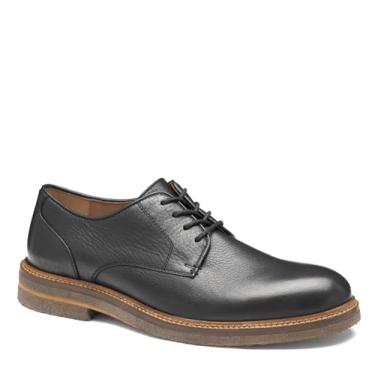 Imagem de Johnston & Murphy Calder Sapato Oxford masculino de bico liso, Couro de flor integral preto, 46