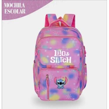 Imagem de Mochila Escolar Stitch Costa Grande Feminina - Soberana Brinquedos