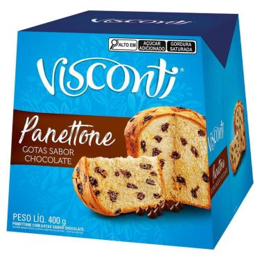 Imagem de Panettone com Gotas de Chocolate Visconti 400g
