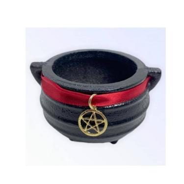 Imagem de Caldeirão Tripé Em Ferro Fundido Alça Sem Tampa Pentagrama