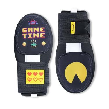 Imagem de Luva deslizante de beisebol/softball, proteção ajustável para pulso e mão, tamanhos para jovens e adultos, design retrô de pixel dupla face