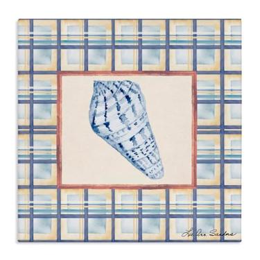 Imagem de Stupell Industries Arte de parede Sea Treasures em tela xadrez, design por Lee Ann Sanders, 61 x 61 cm