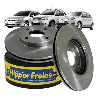 Imagem de Par de Discos de Freio Dianteiro Ventilado HF18B Compatível com Fiesta Focus 1.6 1.8 2.0 2000 a 2014
