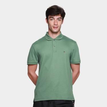 Imagem de Camisa Polo Tommy Hilfiger Liquid Masculina, Verde, M